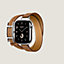 视图: 正面图, Apple Watch Hermès 42毫米双圈Hapi Attelage表带