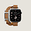 视图: 正面图, Apple Watch Hermès 42毫米双圈Hapi Attelage表带