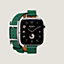 视图: 正面图, Apple Watch Hermès 42毫米双圈Hapi Attelage表带