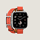 视图: 正面图, Apple Watch Hermès 42毫米双圈Hapi Attelage表带