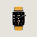 视图: 正面图, Apple Watch Hermès 45毫米单圈Twill Jump表带