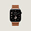 视图: 正面图, Apple Watch Hermès 46毫米单圈表带
