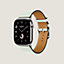 视图: 正面图, Apple Watch Hermès 46毫米单圈表带