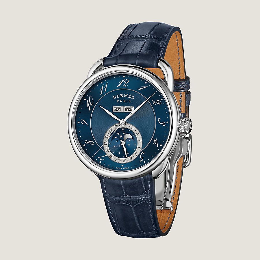 Arceau Grande Lune watch, 43 mm