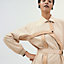 View: Worn, Asymmetric mixed leather coat
