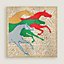 Au Triple Galop double face scarf 90, View: Flat, flat, view 4 of 7