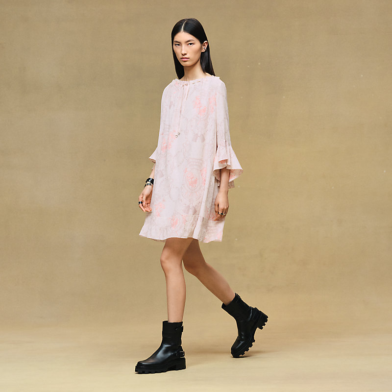 "Aux Champs Remix" flared short dress