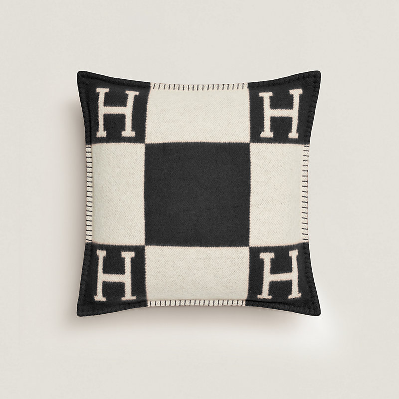 hermes orange throw pillow