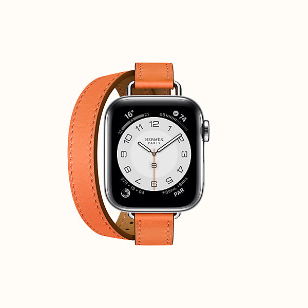 hermes orange watch band