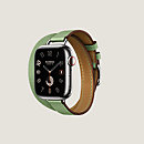 View: front, Band Apple Watch Hermès Double Tour 41 mm Attelage