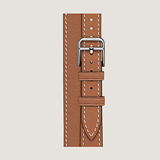 Band Apple Watch Hermès Double Tour 42 mm Attelage - Beige