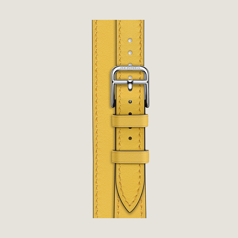 1837 Apple Watch エルメス　ローズ　イエロー　HERMES 二重 Band Apple Watch Hermès Double Tour 42 mm Attelage | Hermès