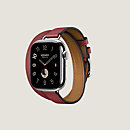 View: front, Band Apple Watch Hermès Double Tour 42 mm Attelage