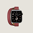 View: front, Band Apple Watch Hermès Double Tour 42 mm Attelage