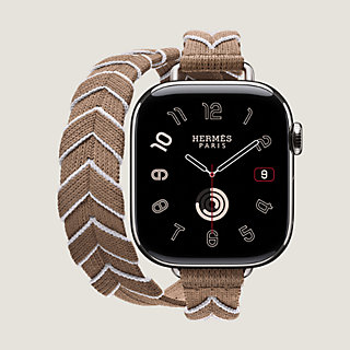 Band Apple Watch Hermès Double Tour 42 mm Bridon Lisere