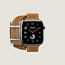 View: front, Band Apple Watch Hermès Double Tour 42 mm Hapi