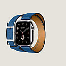 View: front, Band Apple Watch Hermès Double Tour 42 mm Hapi