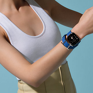 国内発送★Hermes 上品カラー Apple Watchストラップ Hapi 42mm Band Apple Watch Hermès Double Tour 42 mm Hapi | Hermès USA