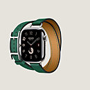 View: front, Band Apple Watch Hermès Double Tour 42 mm Hapi Attelage