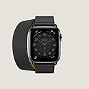 View: front, Band Apple Watch Hermès Double Tour 45 mm