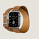 View: front, Band Apple Watch Hermès Double Tour 46 mm Hapi