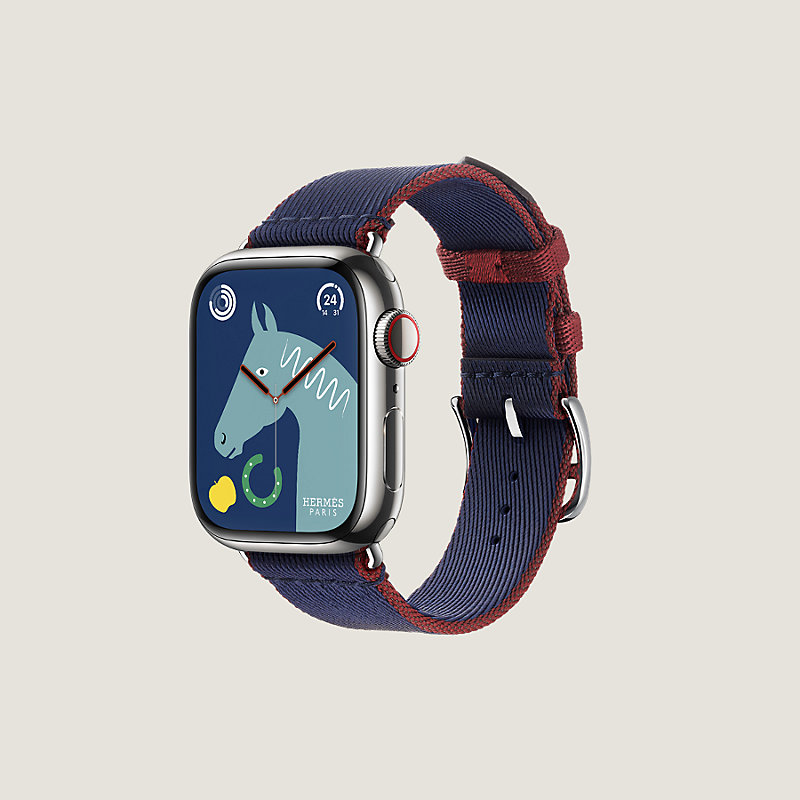 Band Apple Watch Hermès Single Tour 41 mm Twill Jump | Hermès 