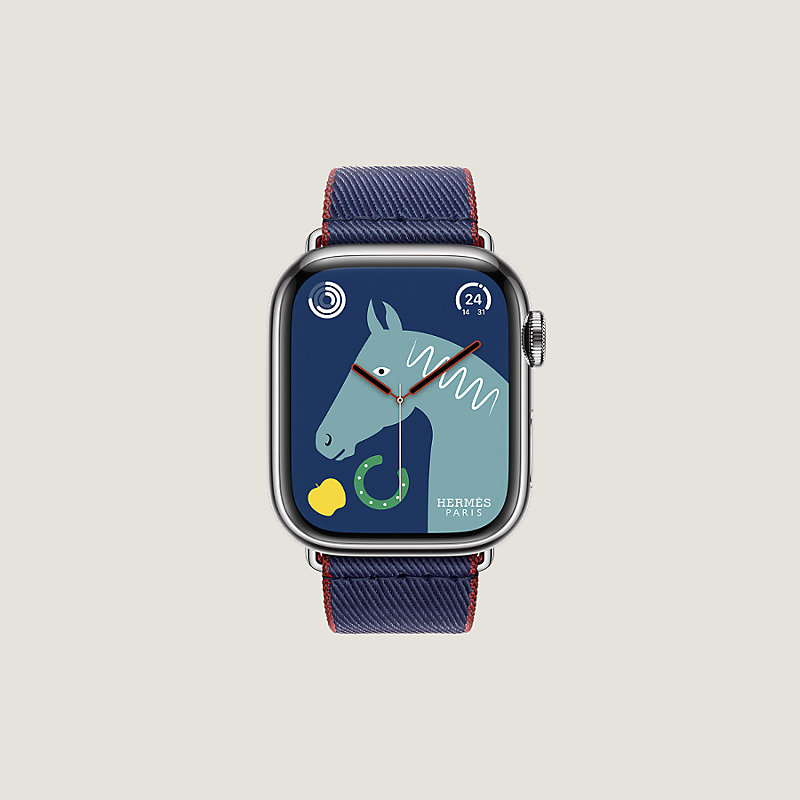 Band Apple Watch Hermès Single Tour 41 mm Twill Jump | Hermès 