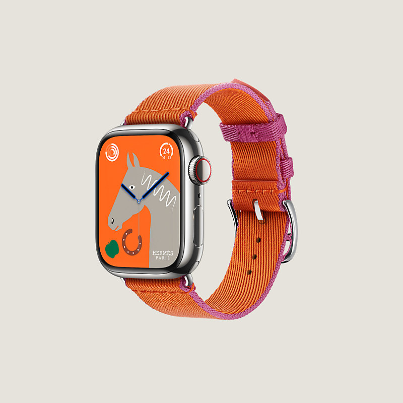 Band Apple Watch Hermès Single Tour 41 mm Twill Jump | Hermès China