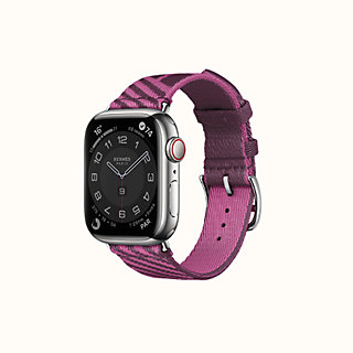 pink hermes apple watch band