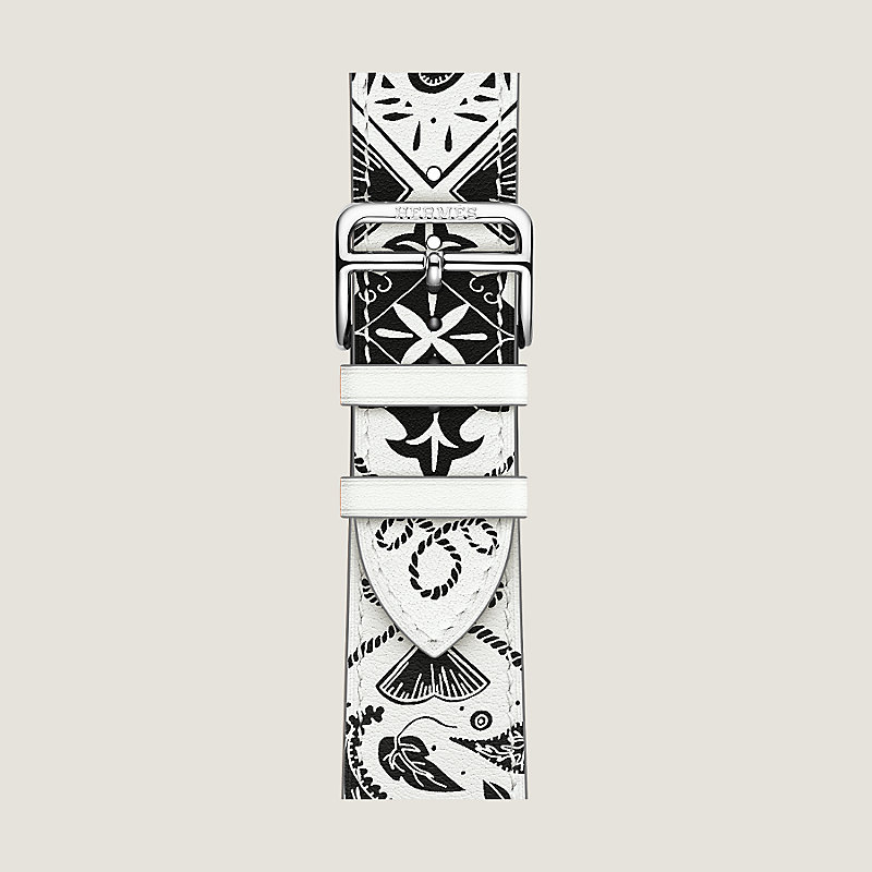 Band Apple Watch Hermès Single Tour 42 mm Animaux Bandana