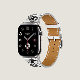 Band Apple Watch Hermès Single Tour 42 mm Animaux Bandana | Hermès