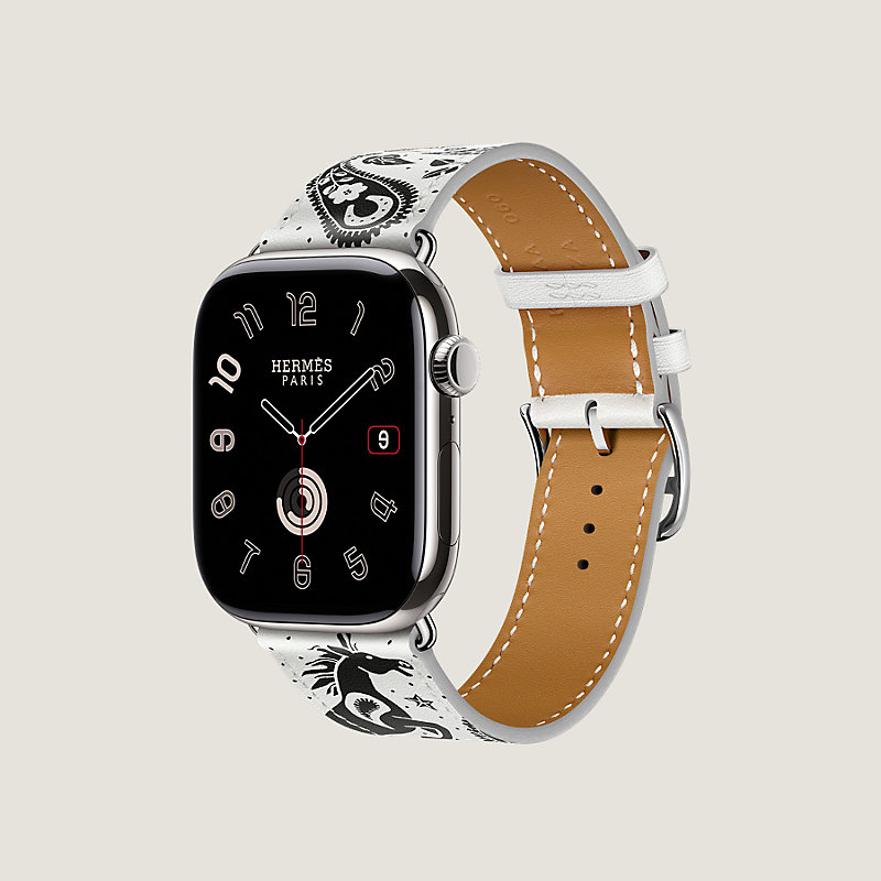 Band Apple Watch Hermès Single Tour 42 mm Animaux Bandana