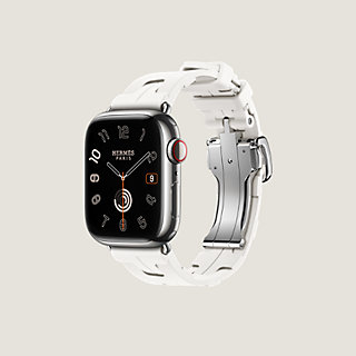 HERMES アップルウォッチバンド シングルツアーKILIM 42 BLANC Band Apple Watch Hermès Single Tour 42 mm Deployment Buckle
