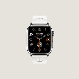 HERMES アップルウォッチバンド シングルツアーKILIM 42 BLANC Band Apple Watch Hermès Single Tour 42 mm Deployment Buckle