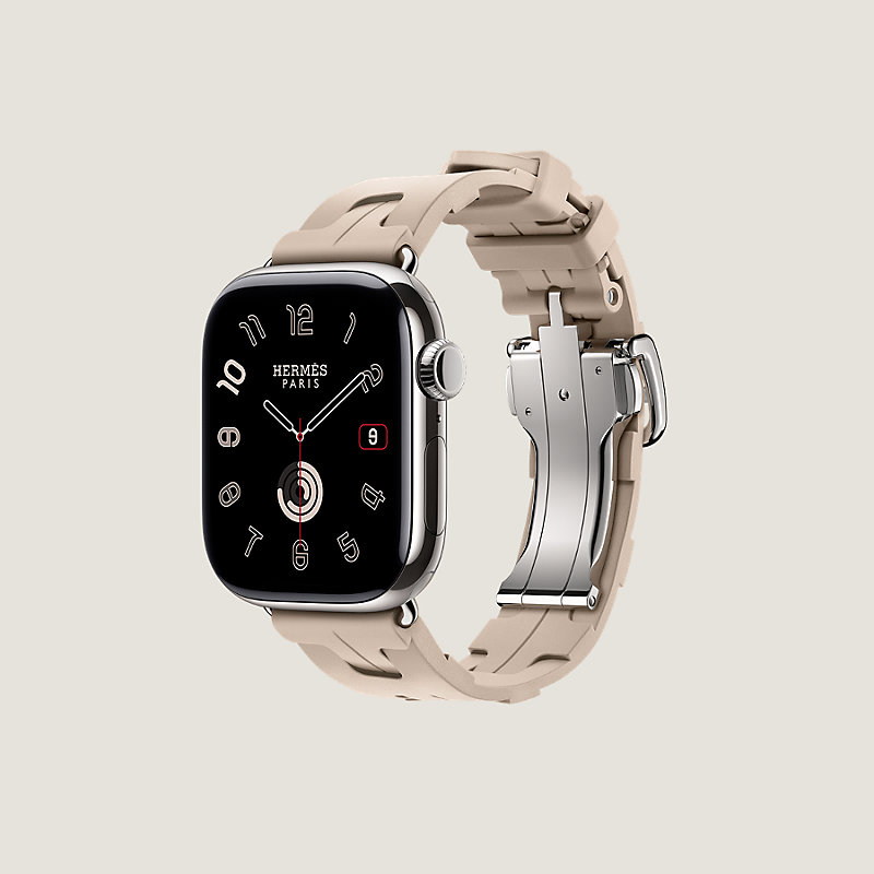 Band Apple Watch Hermès Single Tour 42&nbsp;mm Deployment Buckle Kilim