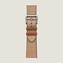 View: Flat, Band Apple Watch Hermès Single Tour 42 mm Toile H