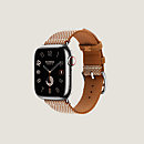 View: front, Band Apple Watch Hermès Single Tour 42 mm Toile H