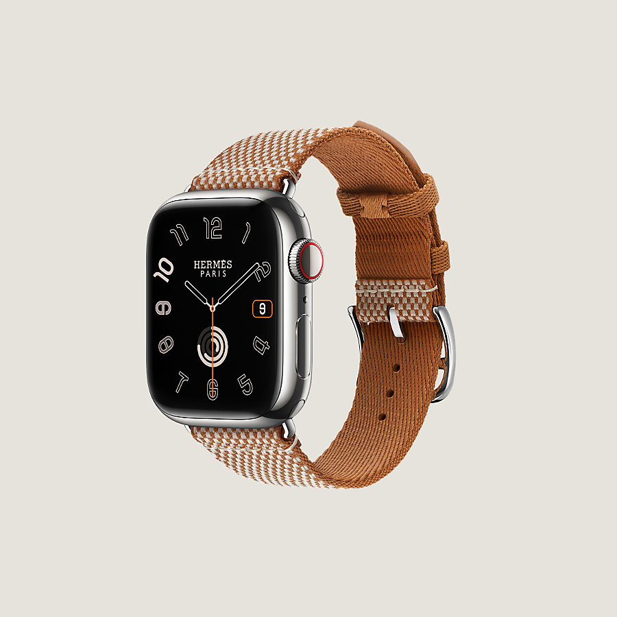 Band Apple Watch Hermès Single Tour 42 mm Toile H