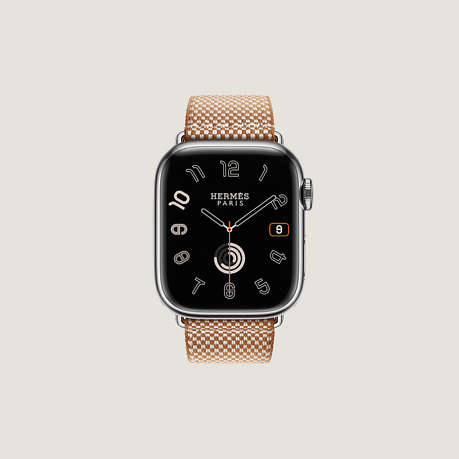 Band Apple Watch Hermès Single Tour 42 mm Toile H