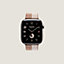 Band Apple Watch Hermès Single Tour 42&nbsp;mm Toile H Double Jeu, View: front, front, view 3 of 3