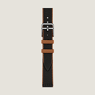 【HERMES】Apple Watch用バンド/Single Tour 41mm Twill Jump Apple Watch Hermès - 41mm Noir/Gold Twill Jump Single Tour