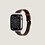 View: front, Band Apple Watch Hermès Single Tour 42 mm Twill Jump Attelage
