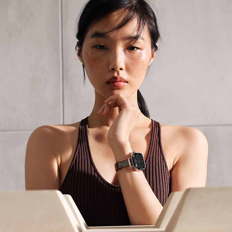 Band Apple Watch Hermès Single Tour 42 mm Twill Jump Attelage