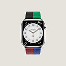 View: front, Band Apple Watch Hermès Single Tour 45 mm Casaque