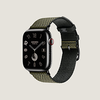 Band Apple Watch Hermès Single Tour 45 mm Toile H | Hermès 