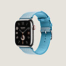 View: front, Band Apple Watch Hermès Single Tour 45 mm Toile H