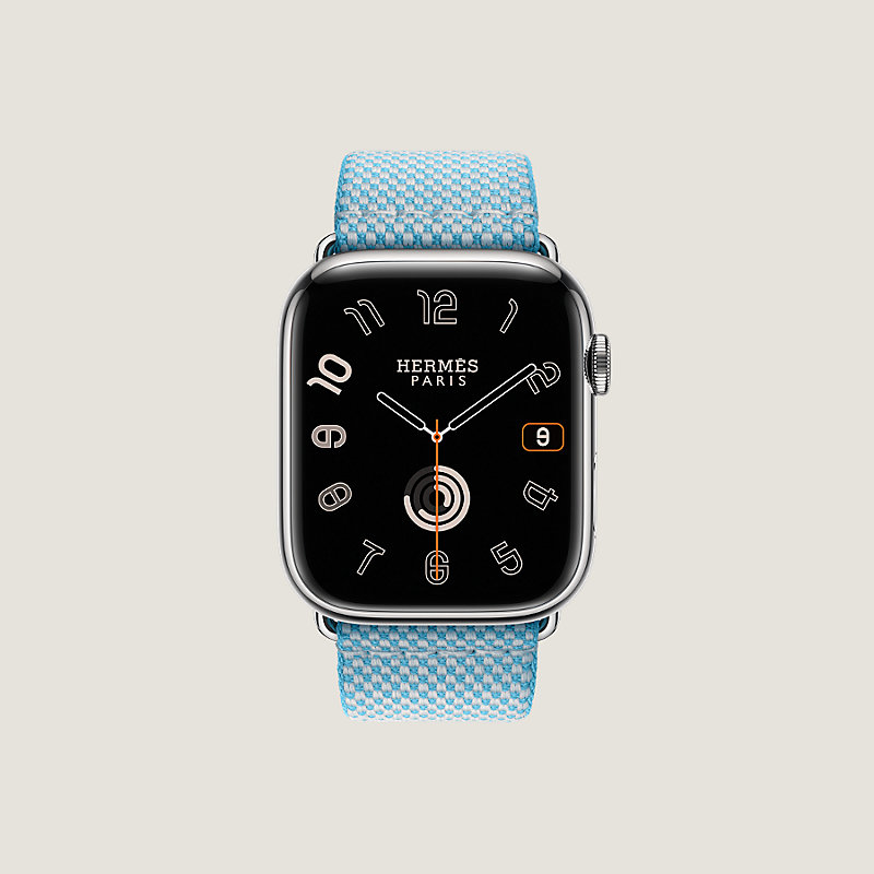 Band Apple Watch Hermès Single Tour 45 mm Toile H | Hermès 