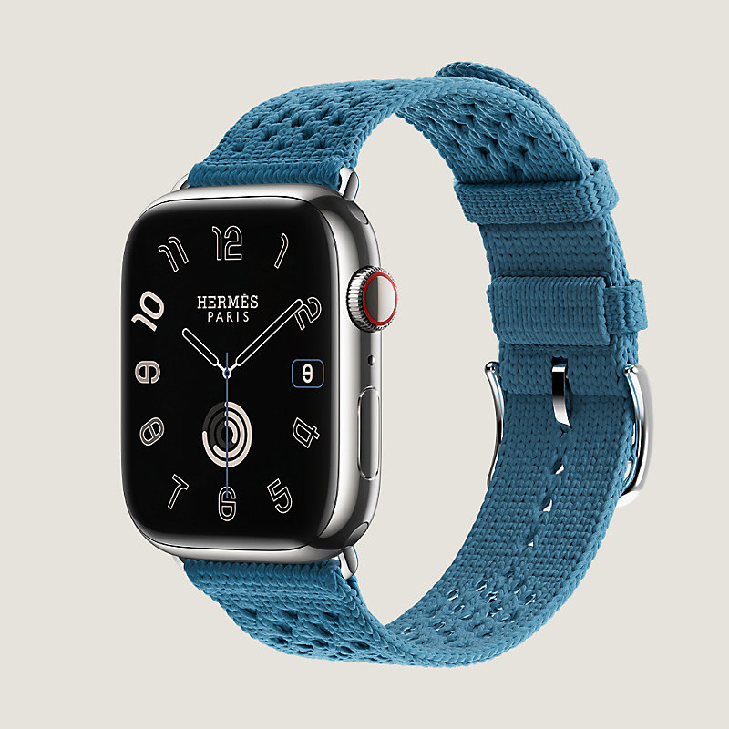 Band Apple Watch Hermès Single Tour 45 mm Tricot | Hermès Mainland 