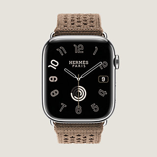 Band Apple Watch Hermès Single Tour 45 mm Tricot | Hermès 