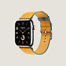 View: front, Band Apple Watch Hermès Single Tour 45 mm Twill Jump